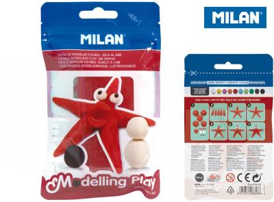 Opakowanie Modelina Milan samoutwardzalna AIR-DRY 100 g czerwona