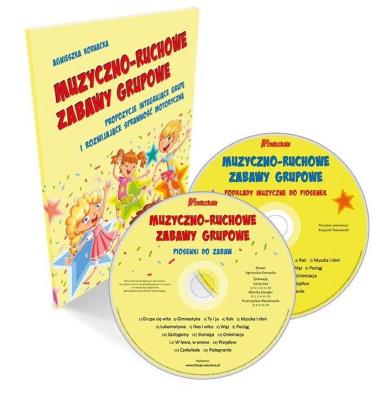 Muzyczno-ruchowe zabawy grupowe + CD. Autor: Agnieszka Kornacka. SmakLiter.pl Okładka książki Muzyczno-ruchowe zabawy grupowe + CD