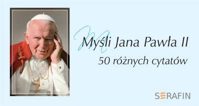 Okładka książki Myśli Jana Pawła II w obwolucie wyd. błękitne