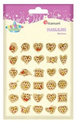 Opakowanie Naklejki papierowe 3D serca motyle mix rozm. 30szt