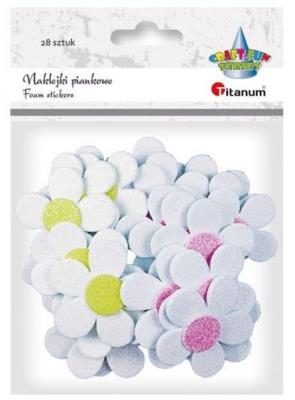 Opakowanie Naklejki piankowe 3D kwiaty 48/42mm mix 28szt