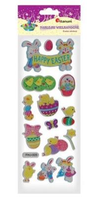 Opakowanie Naklejki wypukłe Happy Easter mix 14szt