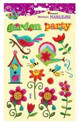 Opakowanie Naklejki wypukłe miękkie garden party 14szt
