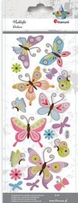 Opakowanie Naklejki wypukłe miękkie motyle 18szt