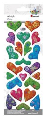 Opakowanie Naklejki wypukłe miękkie serca 22szt