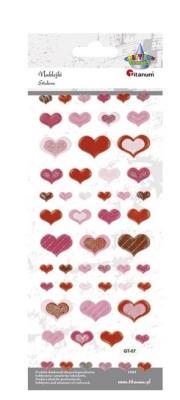 Opakowanie Naklejki wypukłe serca 55szt