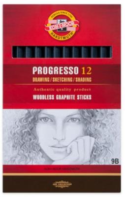 Olówek Progresso 9B (12szt). Wydawca: Koh-I-Noor. SmakLiter.pl Opakowanie Olówek Progresso 9B (12szt)
