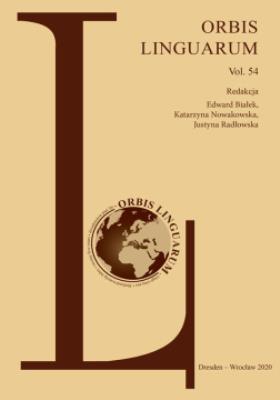 Orbis Linguarum, vol. 54. Autor: Opracowanie zbiorowe. SmakLiter.pl Okładka książki Orbis Linguarum, vol. 54