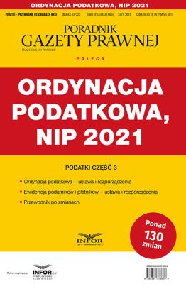 Okładka książki Ordynacja podatkowa NIP 2021