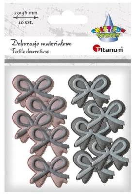 Opakowanie Ozdoba materiałowa kokardki 35x27mm mix 10szt