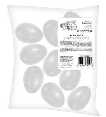 Opakowanie Ozdoba styropianowa Jajko 6 cm 10 sztuk