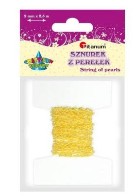 Opakowanie Perełki na sznurku 2,5mmx2m żółte