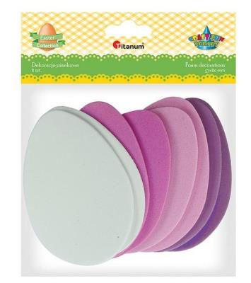 Opakowanie Piankowe Jaja 57x80 mm mix kolorów 8szt
