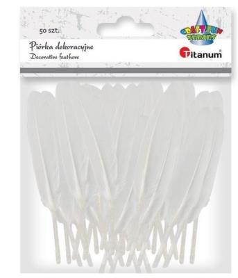 Opakowanie Piórka lotki 10-15cm białe 50szt