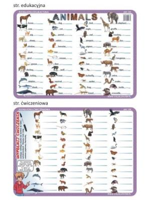 Podkładka edu. 04 - Animals - język angielski. Wydawca: Visual System. SmakLiter.pl Opakowanie Podkładka edu. 04 - Animals - język angielski