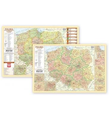 Opakowanie Podkładka na biurko - Mapa adm. i kodowa Polska