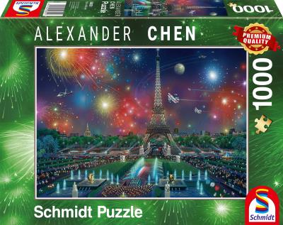 Puzzle 1000 Fajerwerki nad Wieżą Eiffla G3. Wydawca: Schmidt. SmakLiter.pl Opakowanie Puzzle 1000 Fajerwerki nad Wieżą Eiffla G3