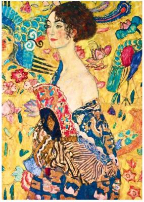 Opakowanie Puzzle 1000 Kobieta z wachlarzem, Gustav Klimt