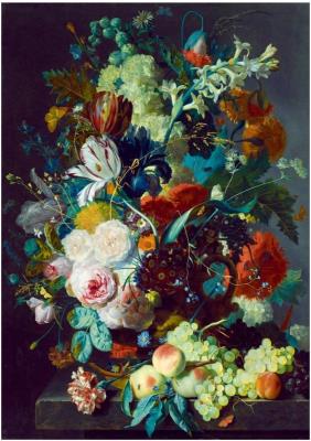 Opakowanie Puzzle 1000 Martwa natura z kwiatami i owocami