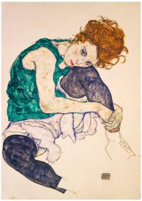 Opakowanie Puzzle 1000 Siedząca kobieta, Egon Schiele, 1917