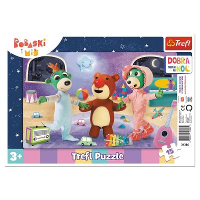 Opakowanie Puzzle 15 ramkowe Czas na sen Dobranoc Trefliki na noc 31386