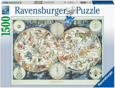 Opakowanie Puzzle 1500 Mapa z fantastycznymi zwierzętami