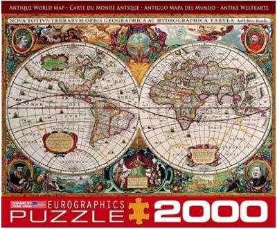 Opakowanie Puzzle 2000 Antyczna mapa Świata