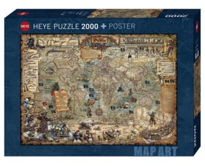 Opakowanie Puzzle 2000 Świat piratów (Puzzle+plakat)