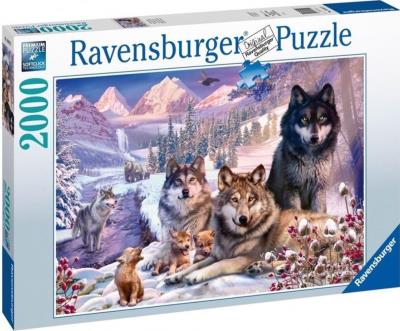 Opakowanie Puzzle 2000 Wilki w śniegu