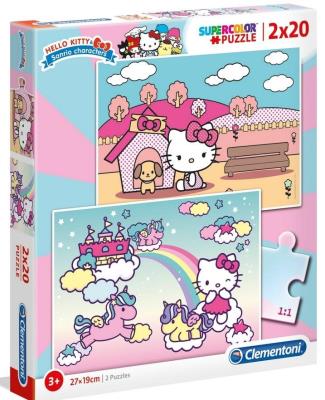 Opakowanie Puzzle 2x20 Super Kolor Hello Kitty