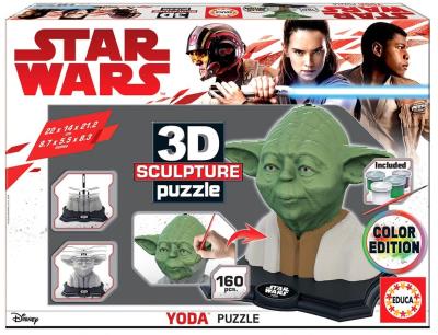 Puzzle 3D 160 Yoda (rzeźba do pomalowania) G3. Wydawca: Educa. SmakLiter.pl Opakowanie Puzzle 3D 160 Yoda (rzeźba do pomalowania) G3