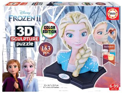 Puzzle 3D 163 Elsa (rzeźba do pomalowania) G3. Wydawca: Educa. SmakLiter.pl Opakowanie Puzzle 3D 163 Elsa (rzeźba do pomalowania) G3
