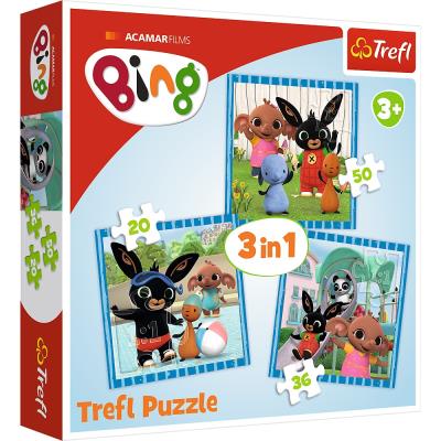 Opakowanie Puzzle 3w1 Zabawy z przyjaciółmi TREFL