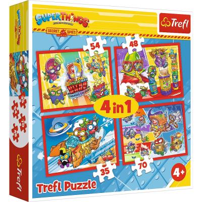 Opakowanie Puzzle 4w1 Tajni Szpiedzy TREFL