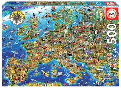 Puzzle 500 Mapa Europy G3. Wydawca: Educa. SmakLiter.pl Opakowanie Puzzle 500 Mapa Europy G3