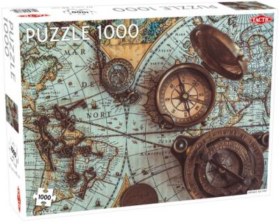 Puzzle Mapa morza z kompasem 1000. Wydawca: Tactic. SmakLiter.pl Opakowanie Puzzle Mapa morza z kompasem 1000
