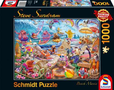 Puzzle PQ 1000 Zwierzaki na plaży (Beach Mania) G3. Wydawca: Schmidt. SmakLiter.pl Opakowanie Puzzle PQ 1000 Zwierzaki na plaży (Beach Mania) G3