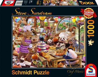 Puzzle PQ 1000 Zwierzaki w kuchni (Chef Mania) G3. Wydawca: Schmidt. SmakLiter.pl Opakowanie Puzzle PQ 1000 Zwierzaki w kuchni (Chef Mania) G3