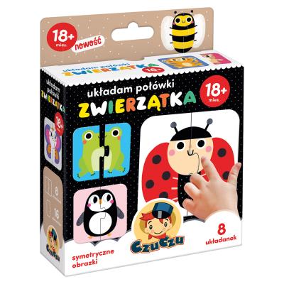 Okładka książki Puzzle Układam połówki Zwierzątka 18 +mies.