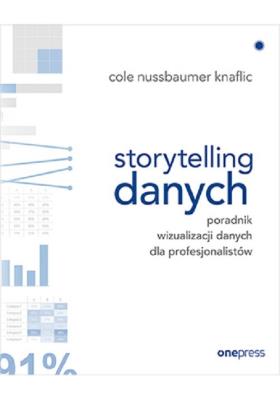 Storytelling danych Poradnik wizualizacji danych dla profesjonalistów. Autor: Cole Nussbaumer Knaflic. SmakLiter.pl Okładka książki Storytelling danych Poradnik wizualizacji danych dla profesjonalistów