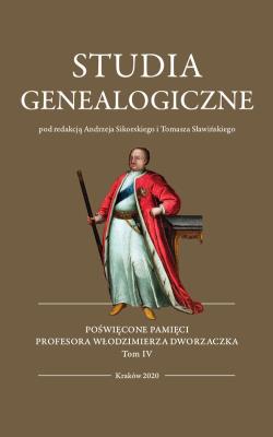 Studia Genealogiczne Tom 4. Wydawca: Towarzystwo Naukowe `Societas Vistulana`. SmakLiter.pl Opakowanie Studia Genealogiczne Tom 4