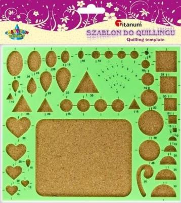 Opakowanie Szablon plastikowy do quillingu 150x210mm zielony