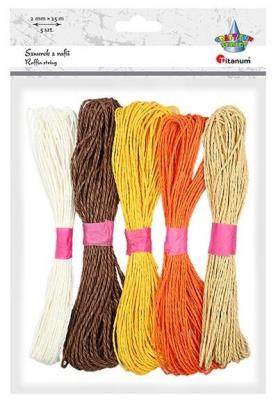 Opakowanie Sznurek z rafii 2mmx15m mix kolorów