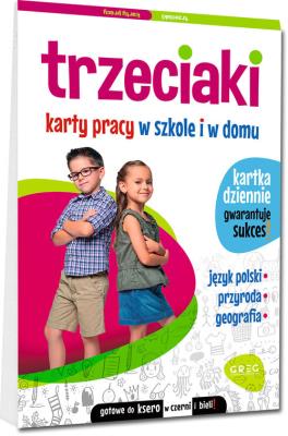 Trzeciaki. Karty pracy w szkole i w domu. Autor: Marta Kurdziel. SmakLiter.pl Okładka książki Trzeciaki. Karty pracy w szkole i w domu