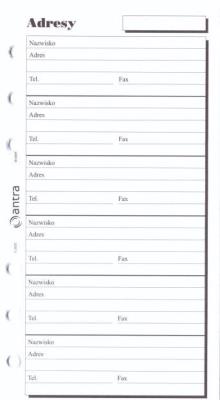 Opakowanie Wkład do organizera ST Adresy ANTRA