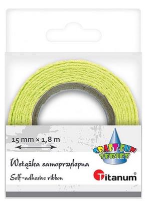 Opakowanie Wstążka bawełniana koronka 15mmx1,8m jasnozielona