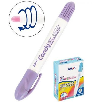 Opakowanie Zakreślacz w sztyfcie lawendowy (12szt) AMOS