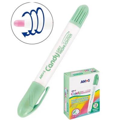 Opakowanie Zakreślacz w sztyfcie miętowy (12szt) AMOS