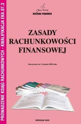 Okładka książki Zasady rachunkowości... KW EKA.07.3 w.2020 PADUREK