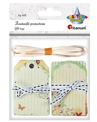 Opakowanie Zawieszki prezentowe 45x70mm mix wzorów 24szt